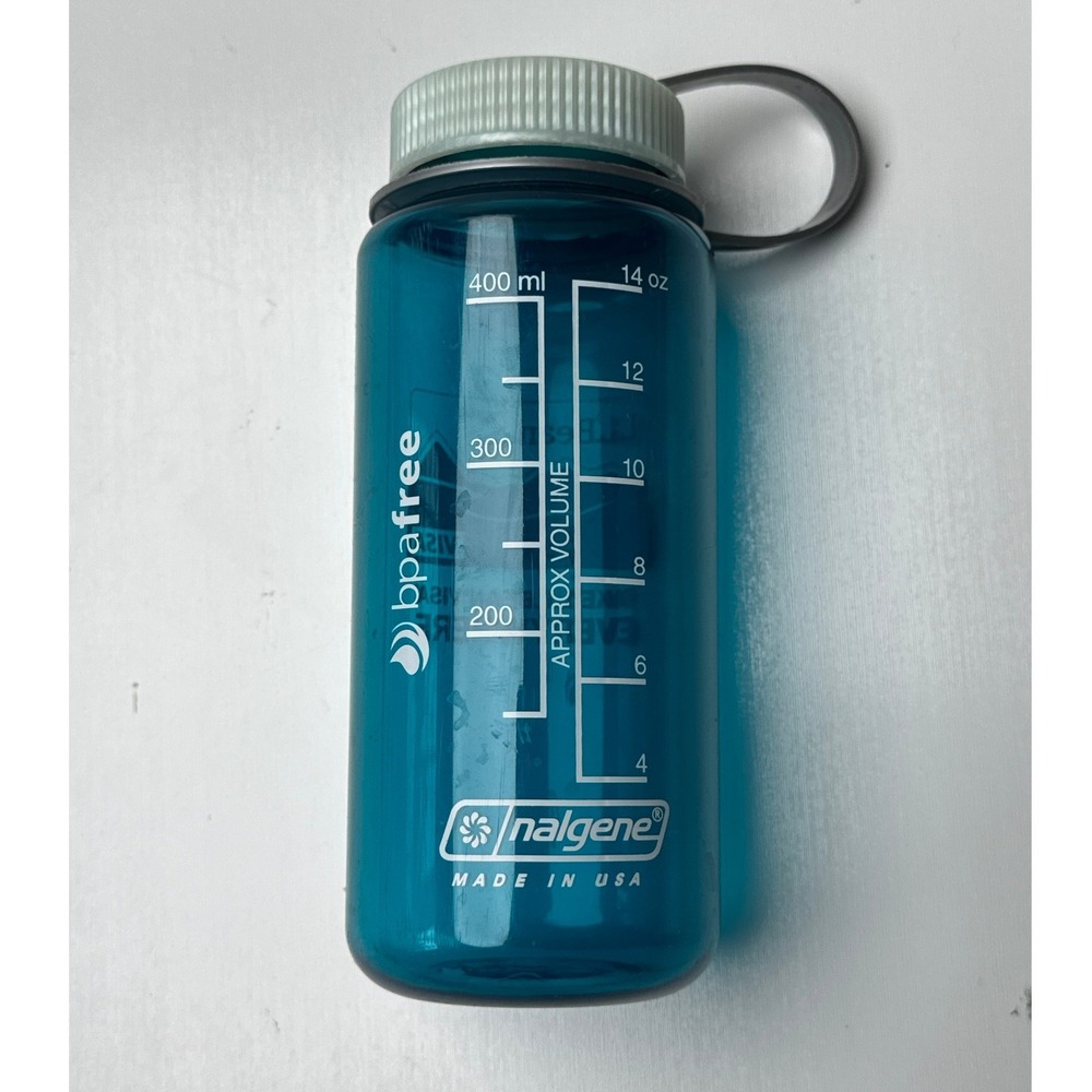 Nalgene L.L. Bean Blue 14oz Water Bottle Narrow Mouth BPA Free Made in USA